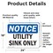 Signmission Utility Sink Only, 24 in W x Rectangle, Vinyl Decal OS-2PACK-NS-D-1824-L-18849 - alternate 5